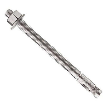 Powers Fasteners Wedge Expansion Anchor, 1/2" Dia., 2-3/4" L, Stainless Steel Plain, 50 PK POW 7620SD6